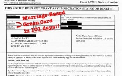 Marriage-Based Green Card Approved in 101 Days!! – Boston, MA