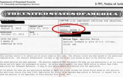 Time flies!! 7 years ago, my name appeared as the “Petitioner” (not attorney) on a Form I-130, Immigrant Petition for Relative. Thinking about filing? I’ve done it- personally and professionally.
