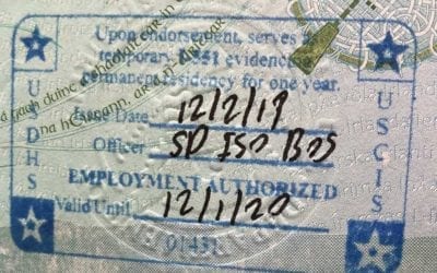 Temporary I-551 Stamp in Passport