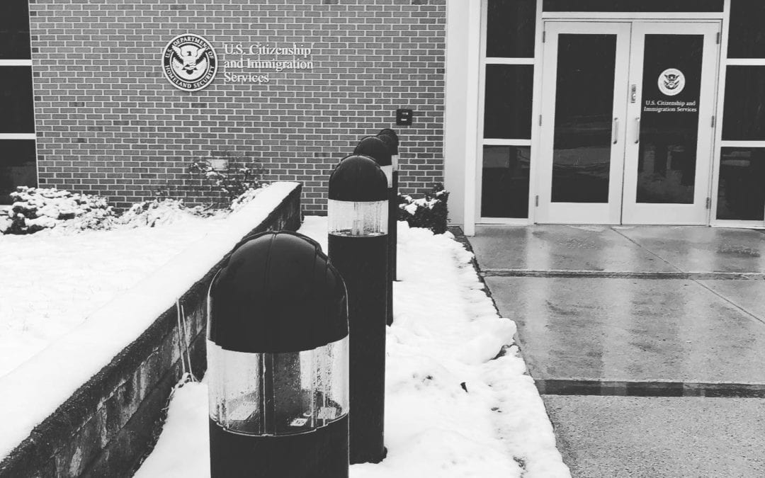 ‘Tis a snowy, cold day at the USCIS Lawrence Field Office