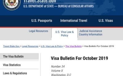 October 2019 Visa Bulletin