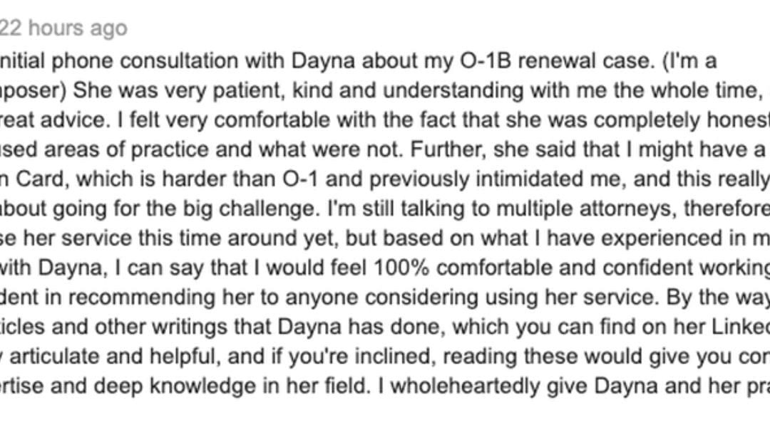 O-1 Visa for Individuals with Extraordinary Ability or Achievement