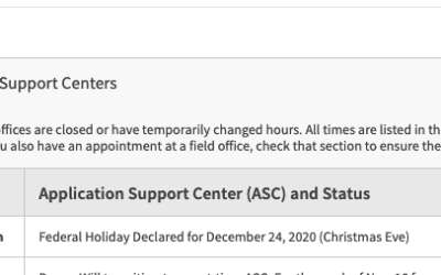 Biometrics Scheduled for Christmas Eve – Are USCIS Application Support Centers Open?