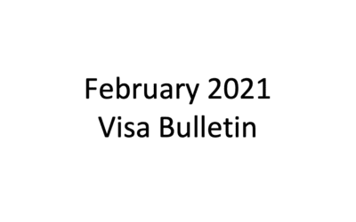Adjustment of Status Filing Charts from the Visa Bulletin – February 2021