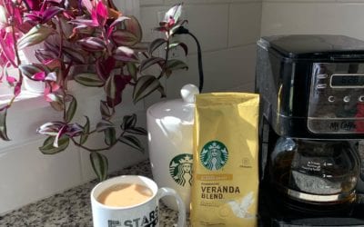 There are so many great reasons for afternoon coffee! My Tradescantia ‘Nanouk’ plant in a “sunny to partially shaded location,” is just one of them!!