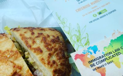 Picking up lunch; dropping off business cards! Do yourself a favor and try the Turkey Chipotle sandwich!