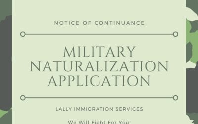 Notice of Continuance Issued on Military Naturalization Application – Approved!