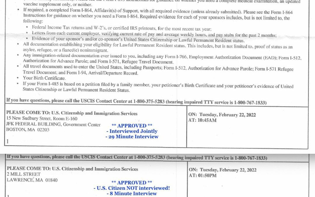 More Green Card Approvals!