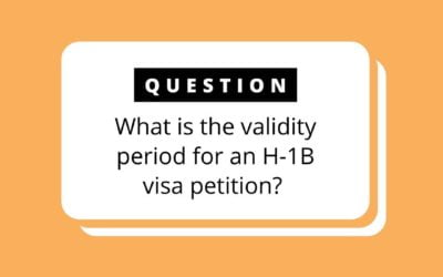 H-1B Visa Period of Validity