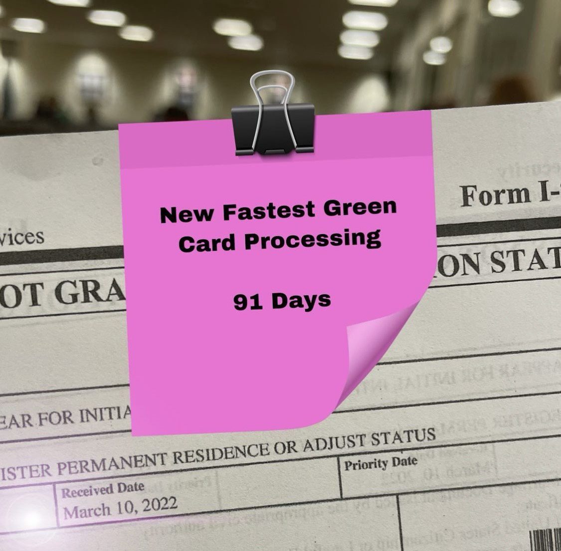 Green Card Approval in 91 Days!
