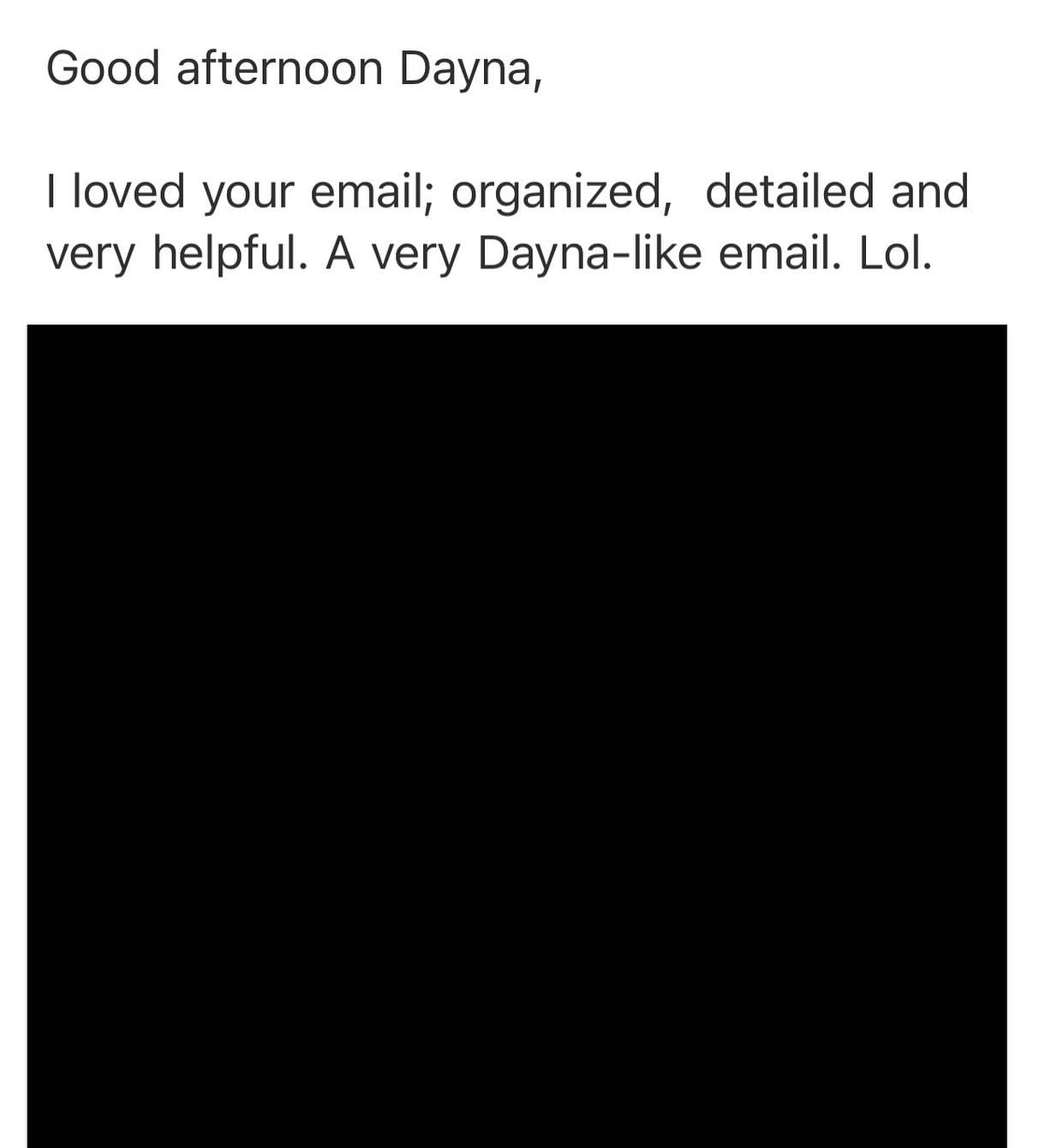“A Very Dayna-Like Email”