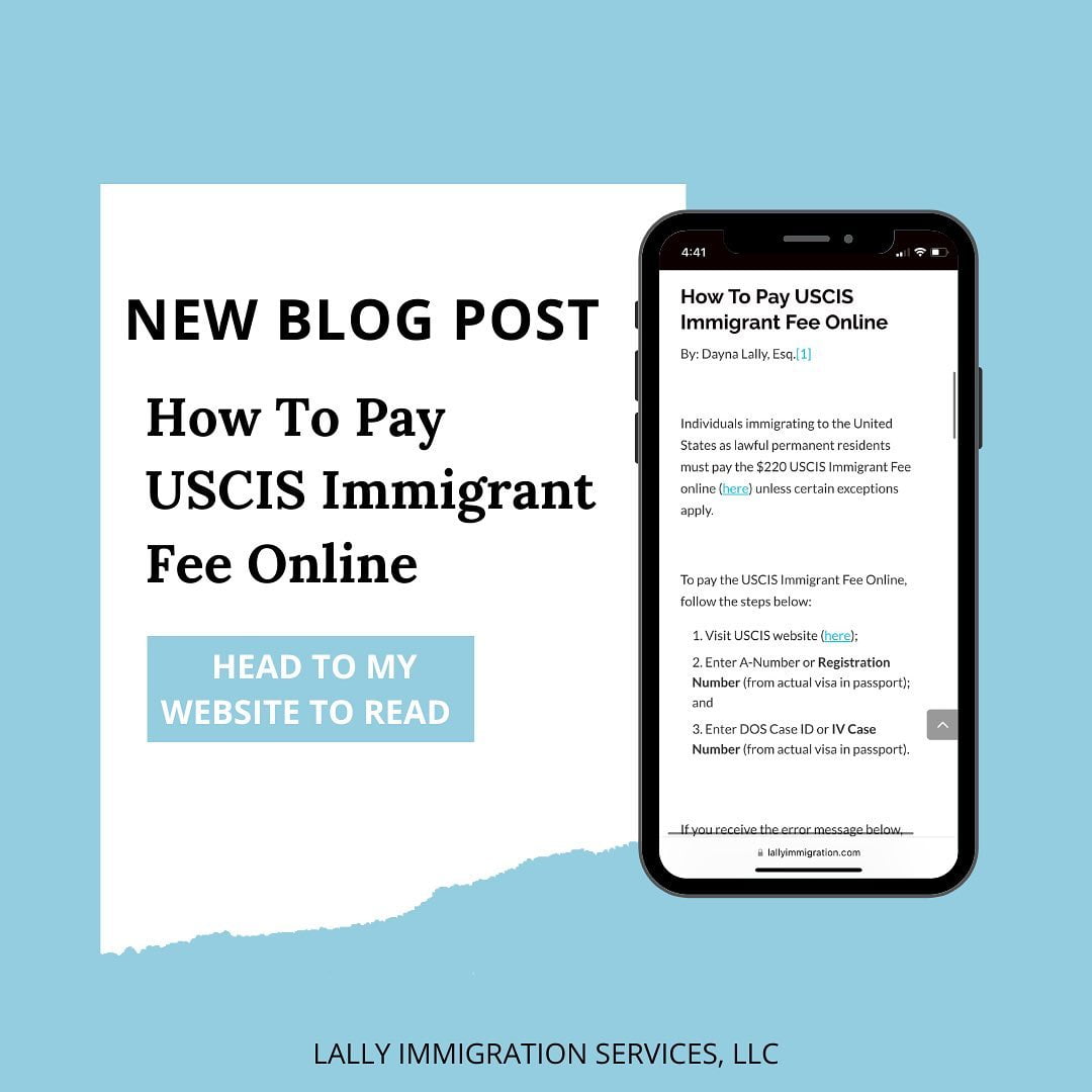 Paying USCIS Immigrant Fee Online