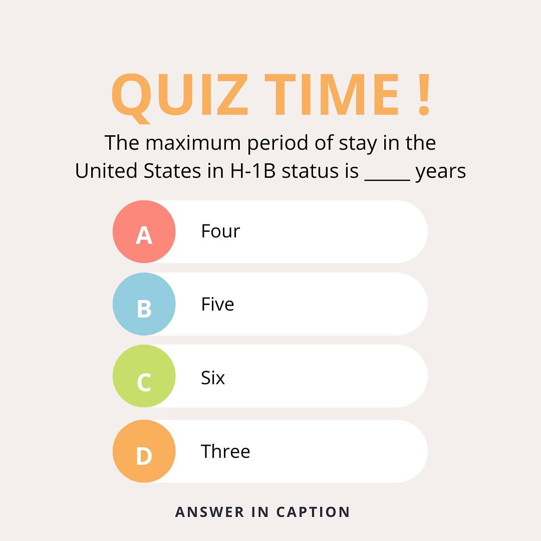 Quiz Time: H-1B Status