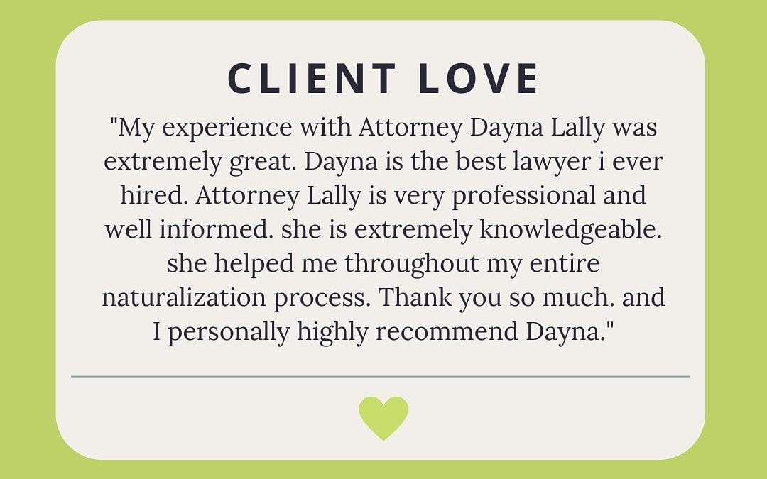 Naturalization Client 5-Star Review 