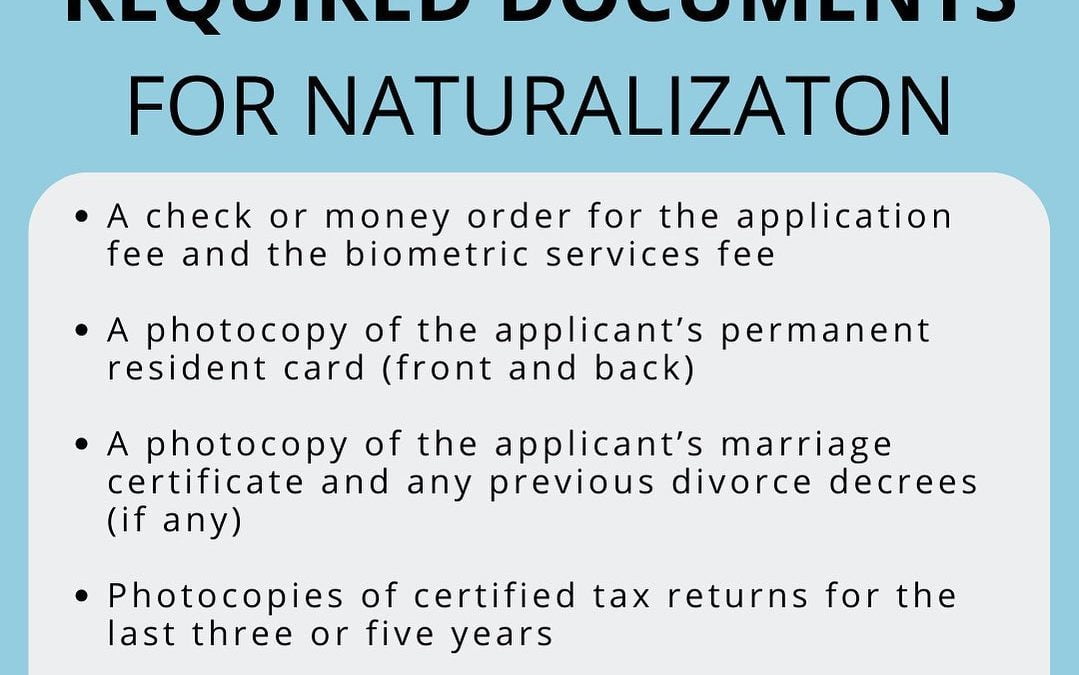 Required Documentation for Naturalization