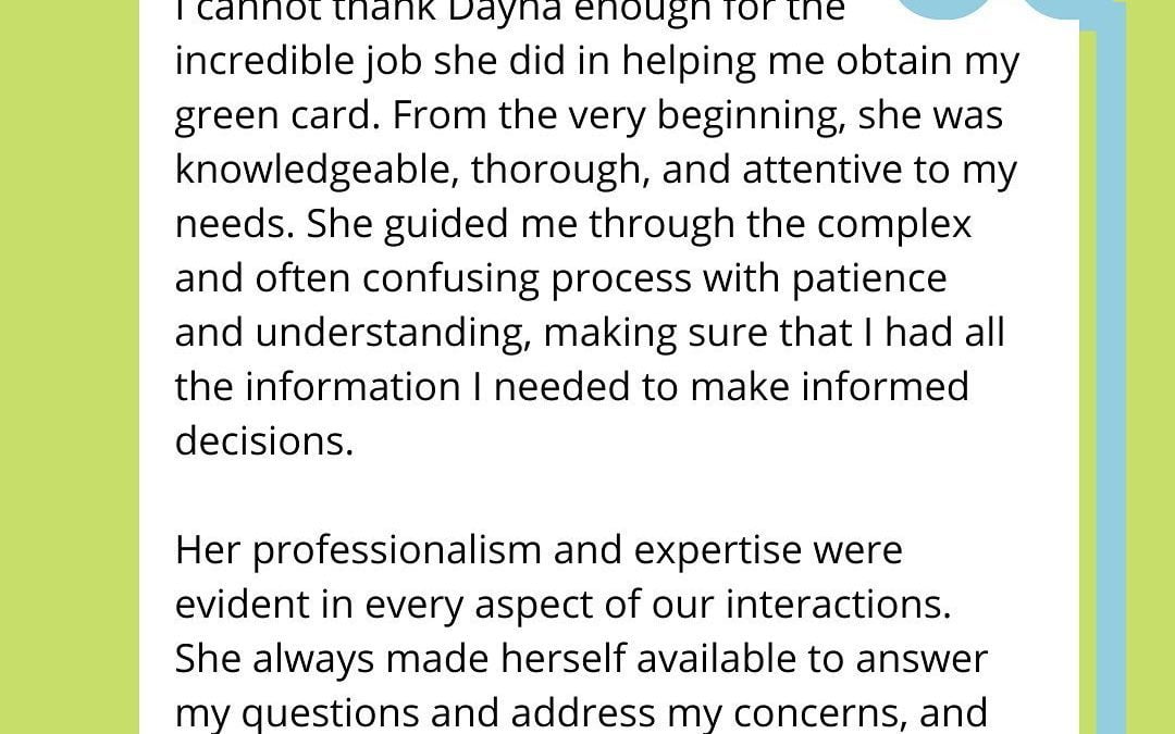 Marriage-Based Green Card 5-Star Review