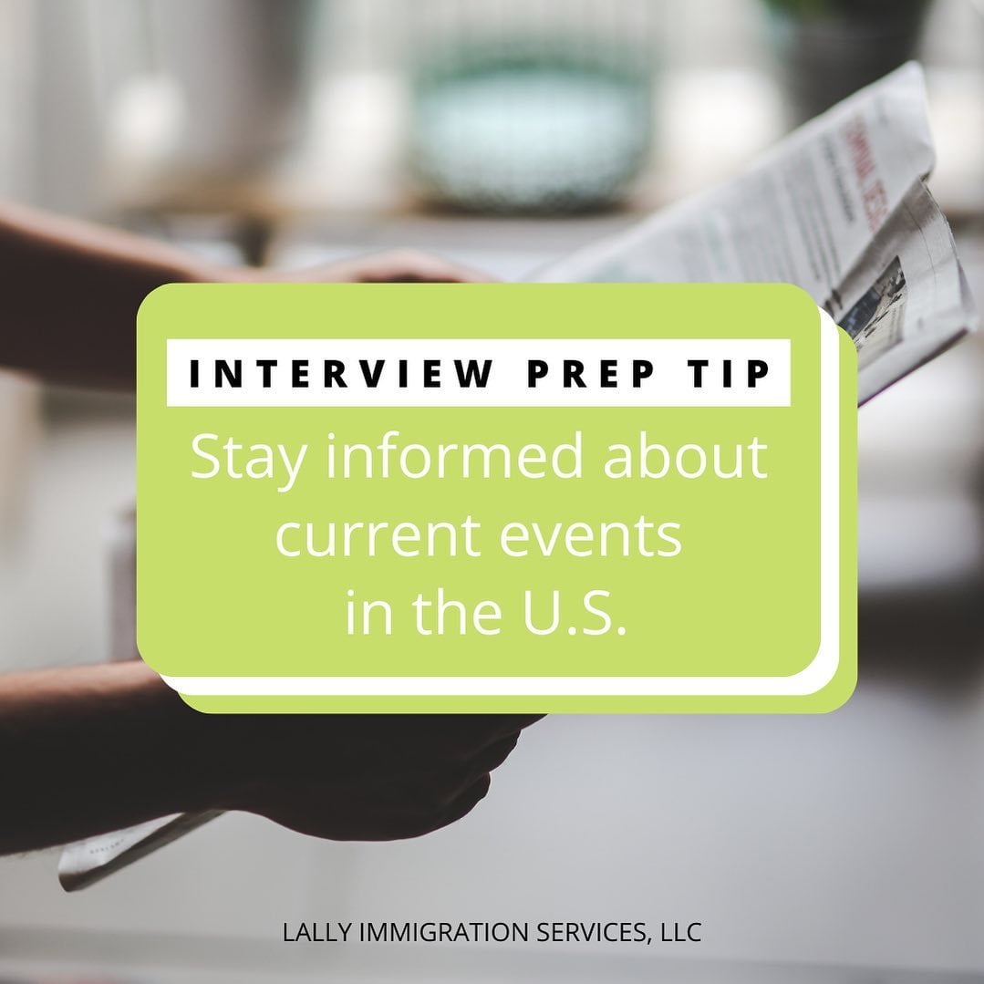 Immigration Interview Tip: Stay Informed 