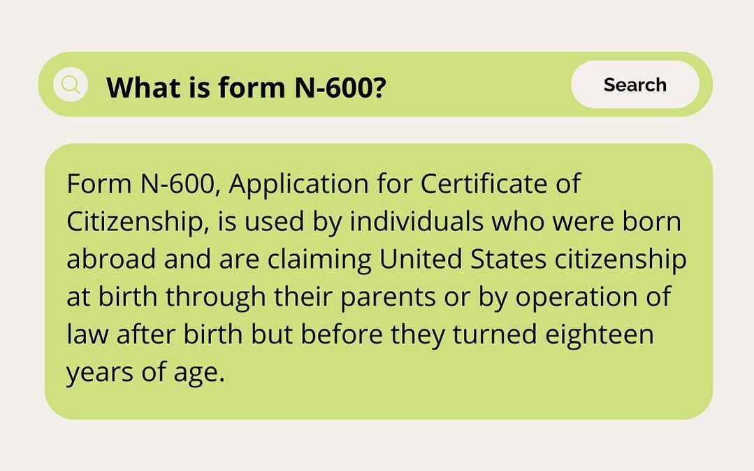 Certificates of Citizenship (N600)