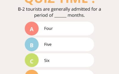 Quiz Time B-2 Tourists Visa