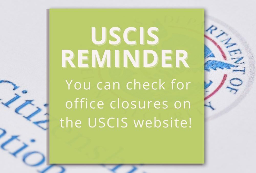 USCIS Website – Know Before You Go!