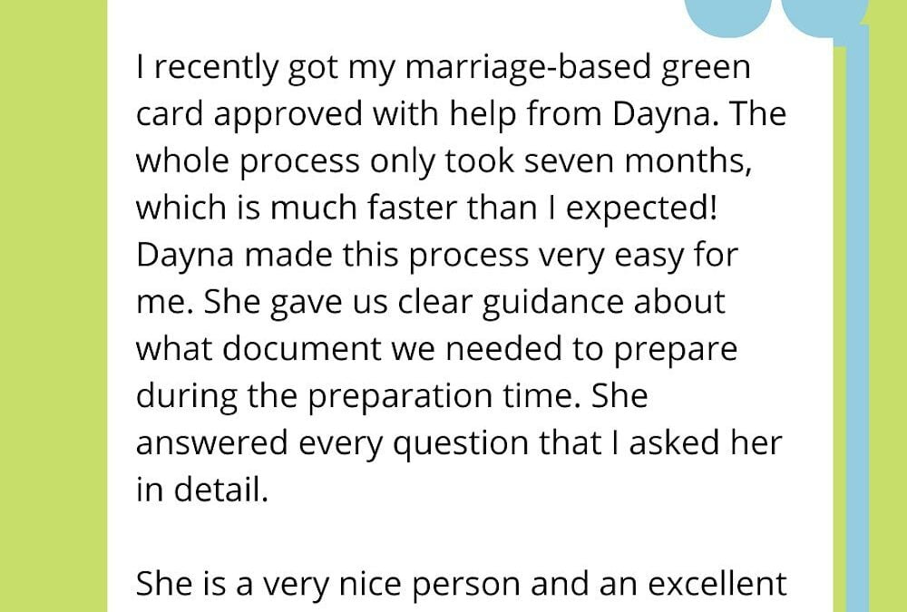 Marriage-Based Green Card Review