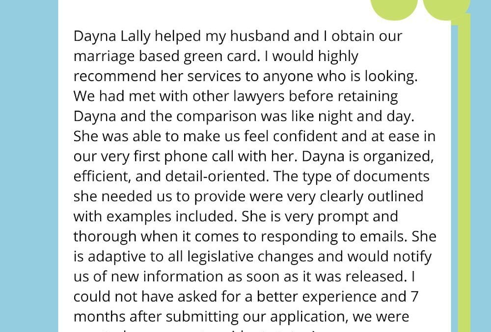 Client Love – Green Card Review