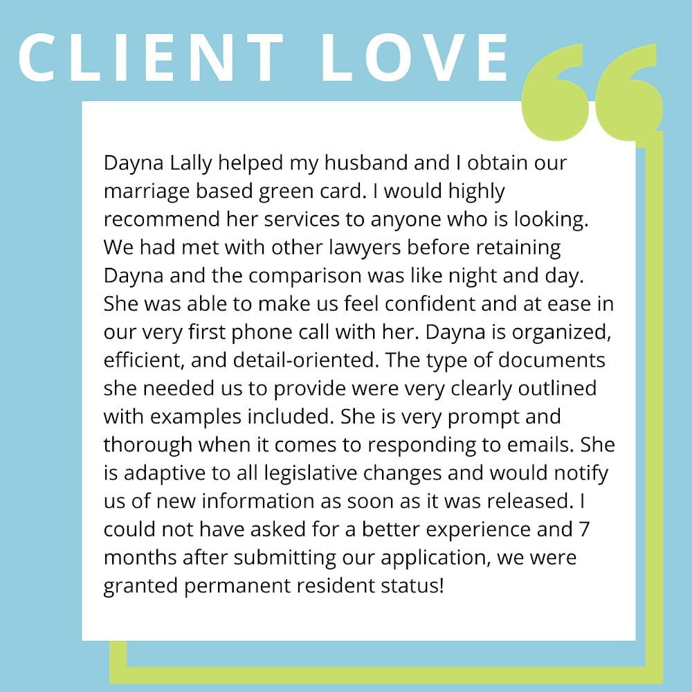 Client Love – Green Card Review