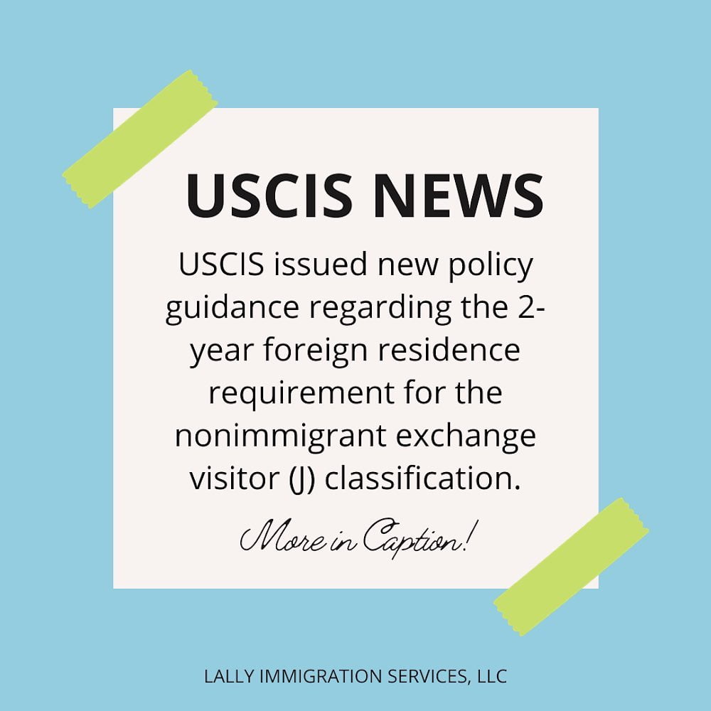 USCIS News – J-1 exchange visitors