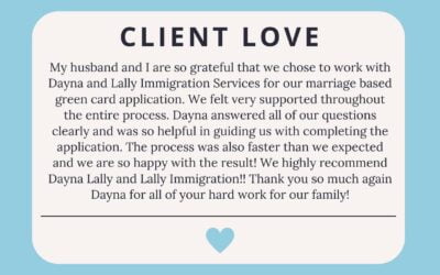 Client Love – Marriage-Based Green Card