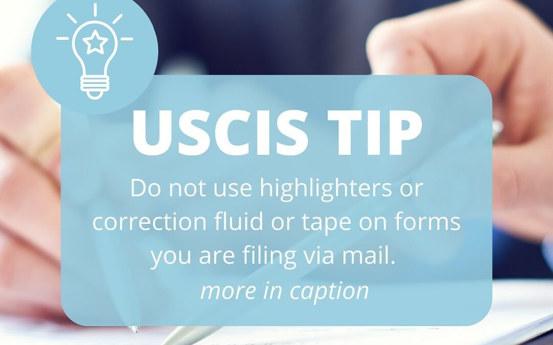 USCIS Filing Tip