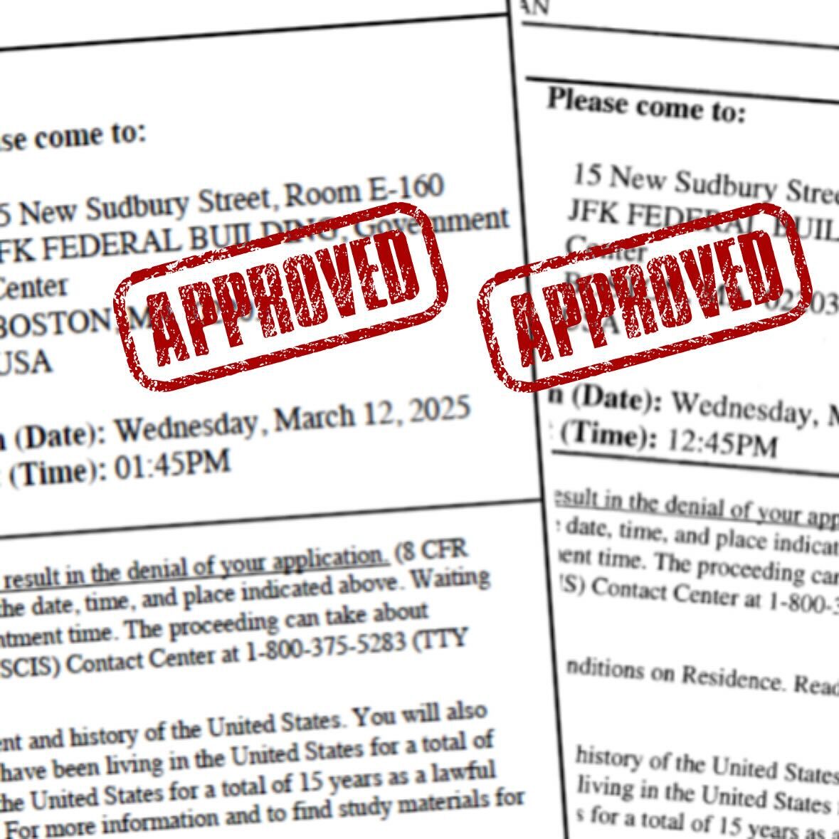 Two Naturalization Applications Approved Today!