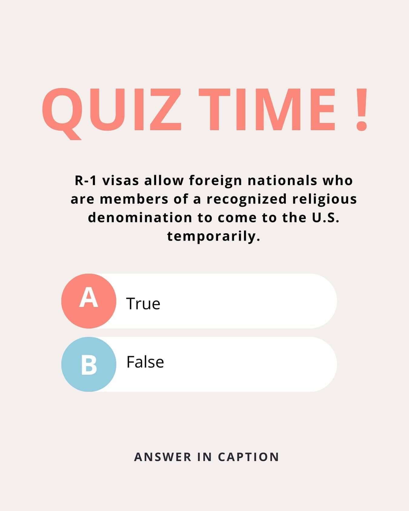 What is an R-1 Visa?