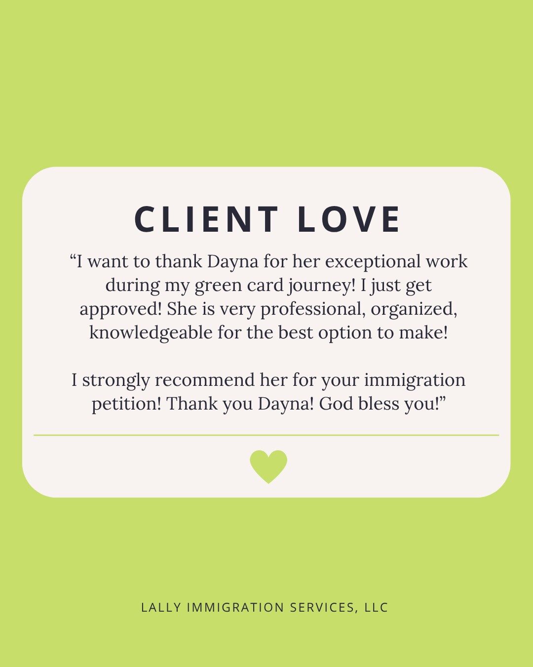 Green Card Lawyer 5-Star Review 