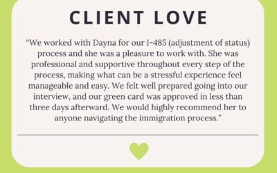 Client Review – Marriage-Based Green Card