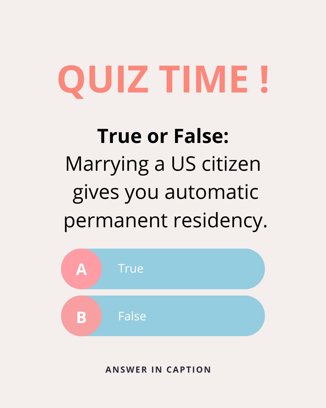 Permanent Residency True or False