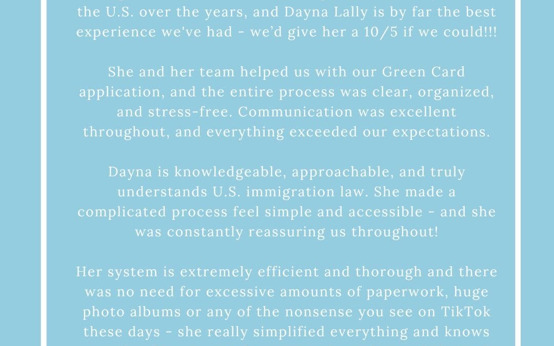 5-Star Lawyer Review: O-1B Visa