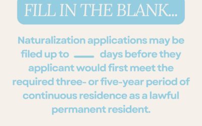 Naturalization Filing Timing