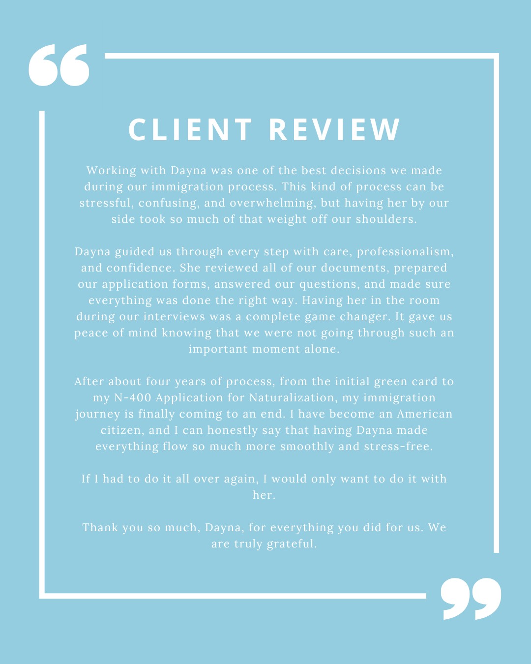 Marriage-Based Green Card 5-Star Review
