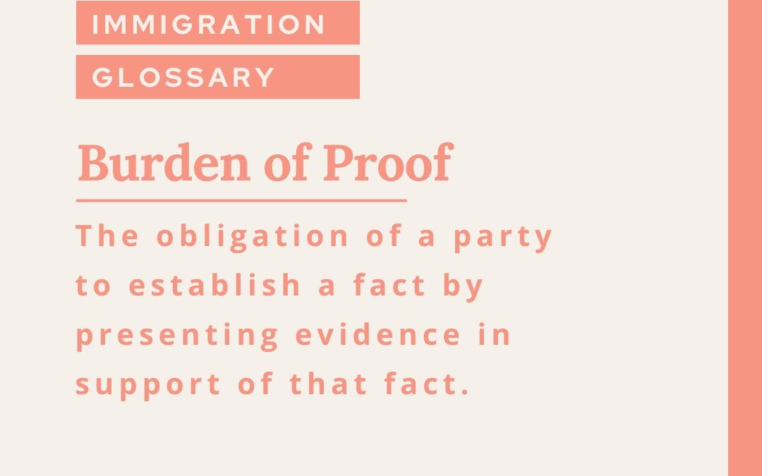 What is Burden of Proof?