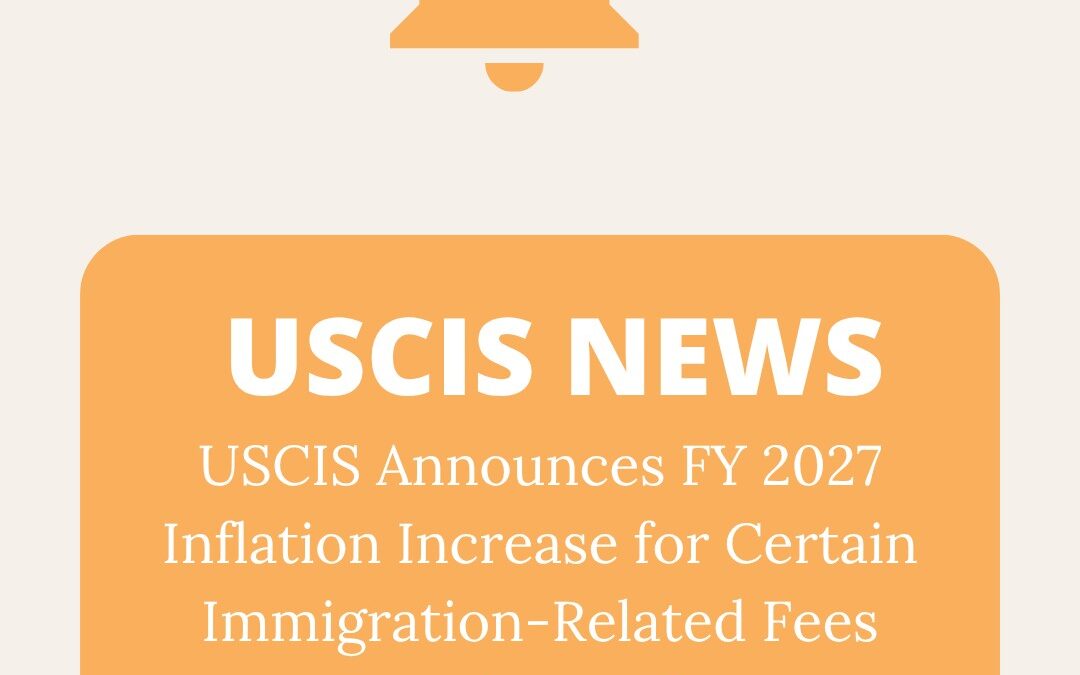 Inflation Increases USCIS